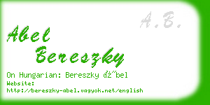 abel bereszky business card